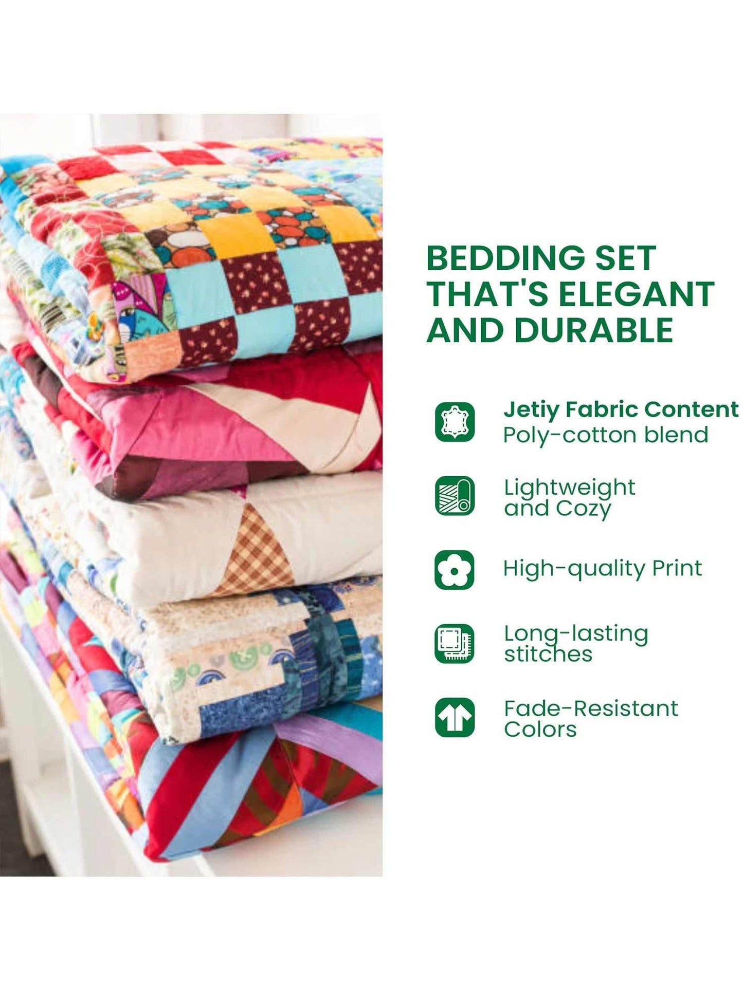 Cat Love Valentine's Day 3- Piece Quilted Bedding Set